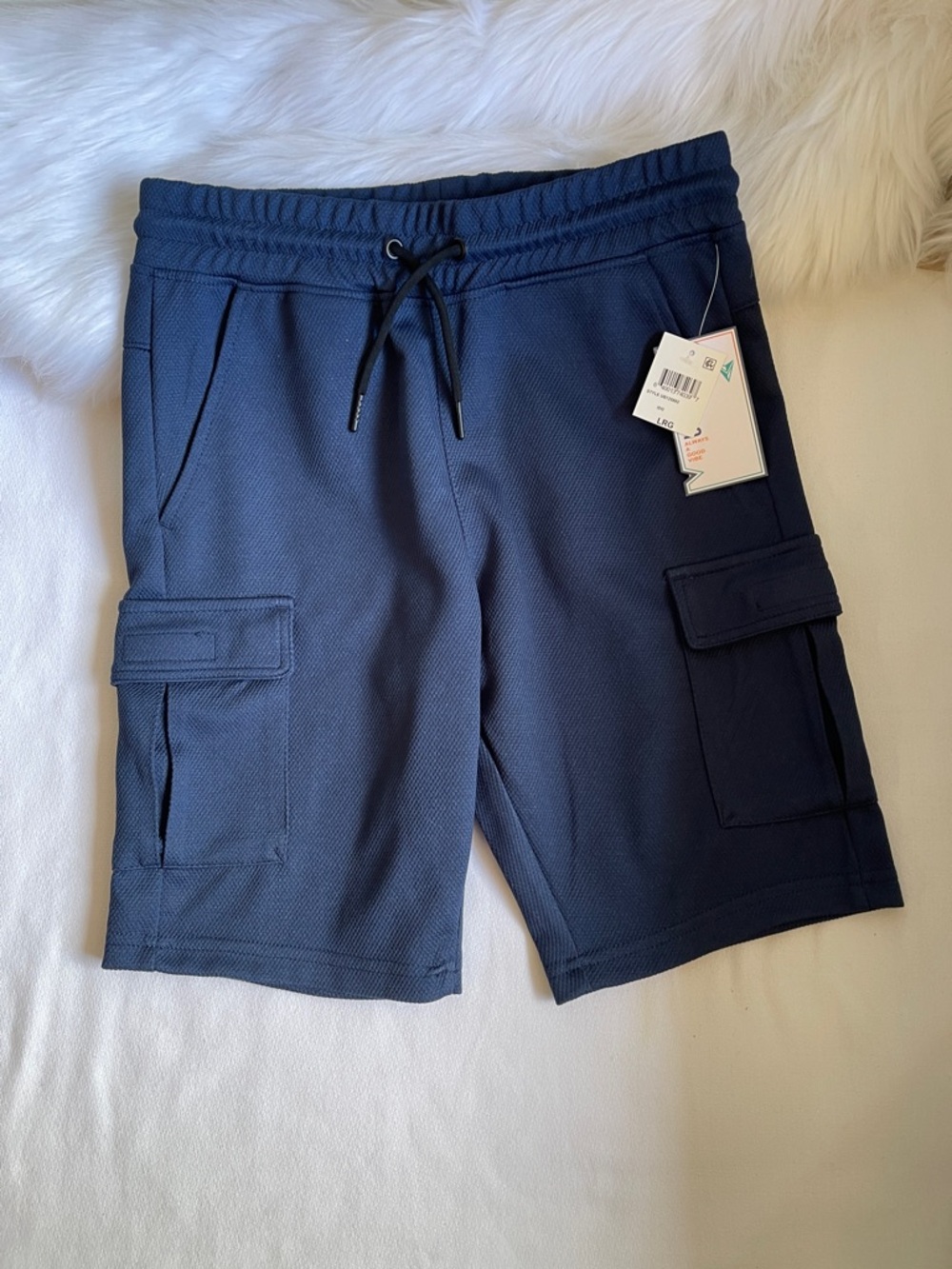 Univibe Boys Navy Blue Cargo Drawstring Shorts Brand New With tags.